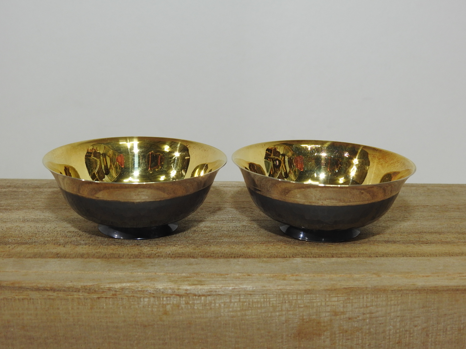 순은에 순금도금된 잔 2점셋트