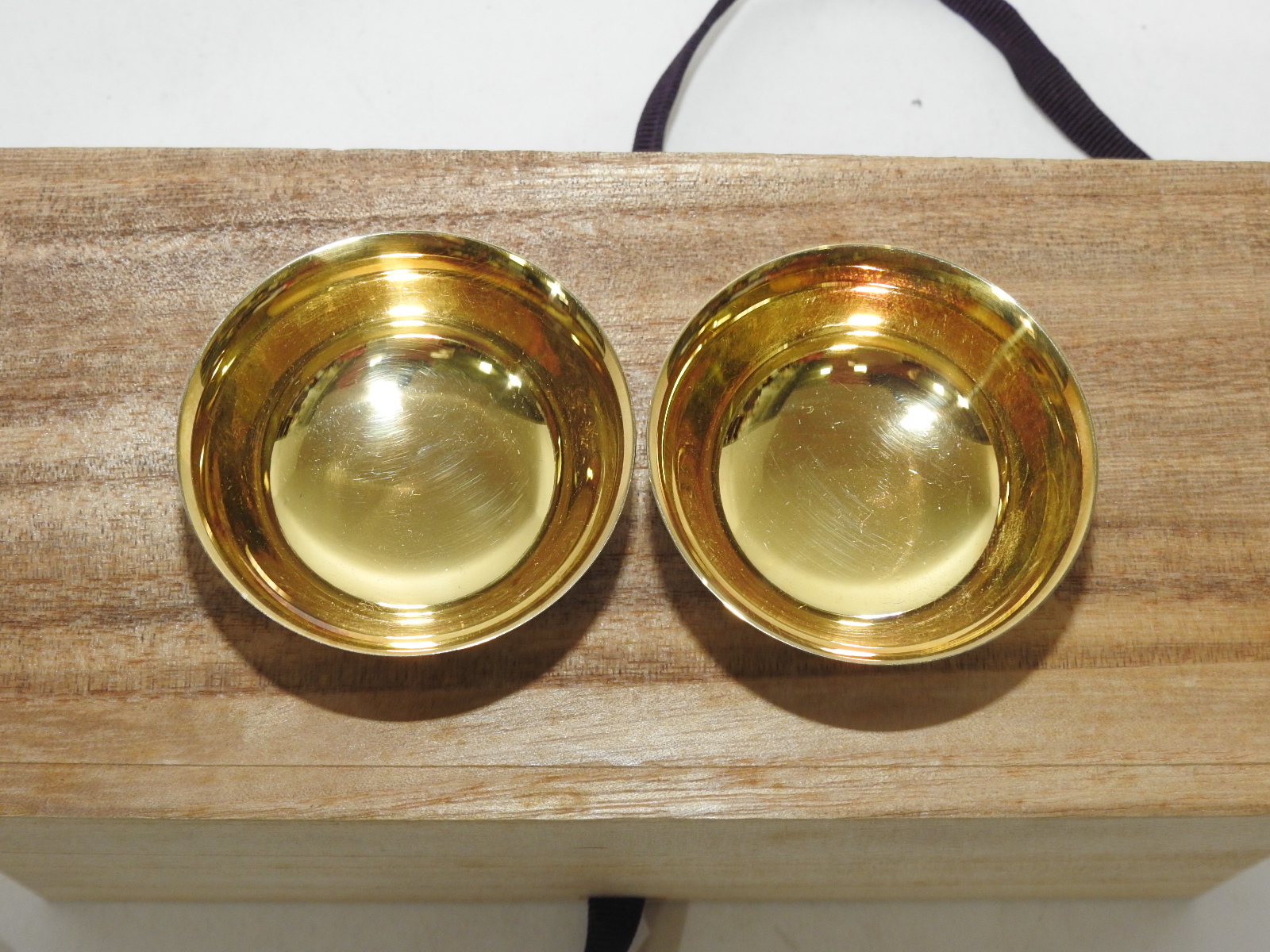 순은에 순금도금된 잔 2점셋트