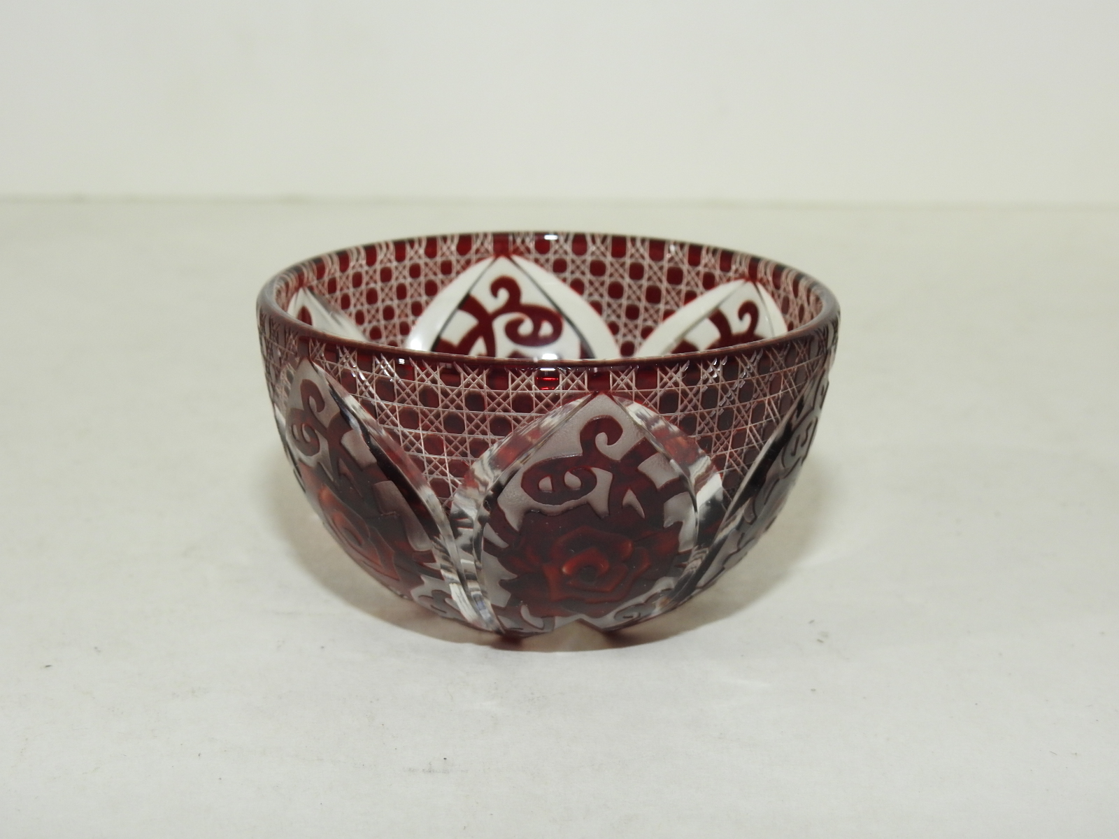 크리스탈 채색유리컷팅 잔