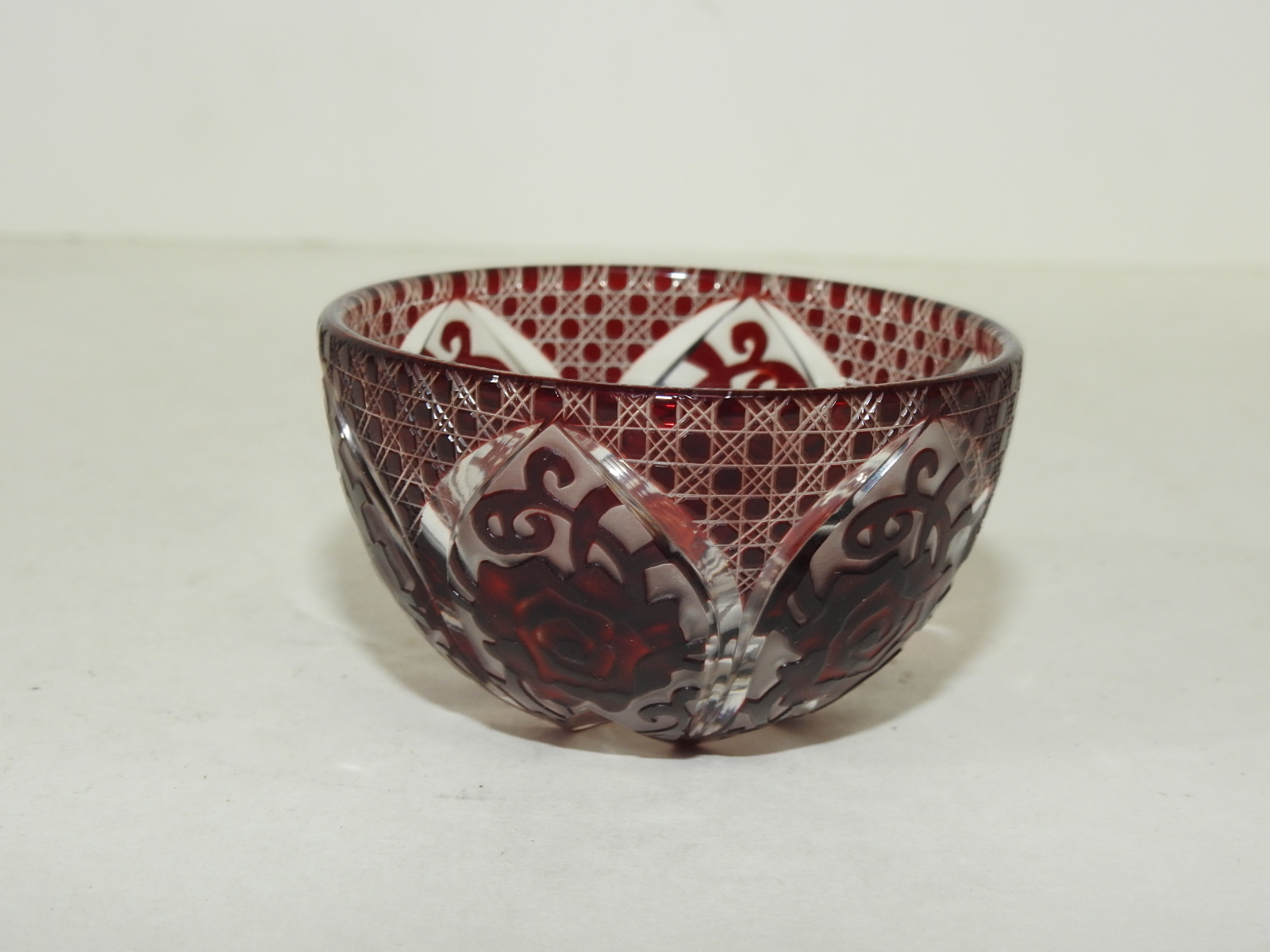 크리스탈 채색유리컷팅 잔