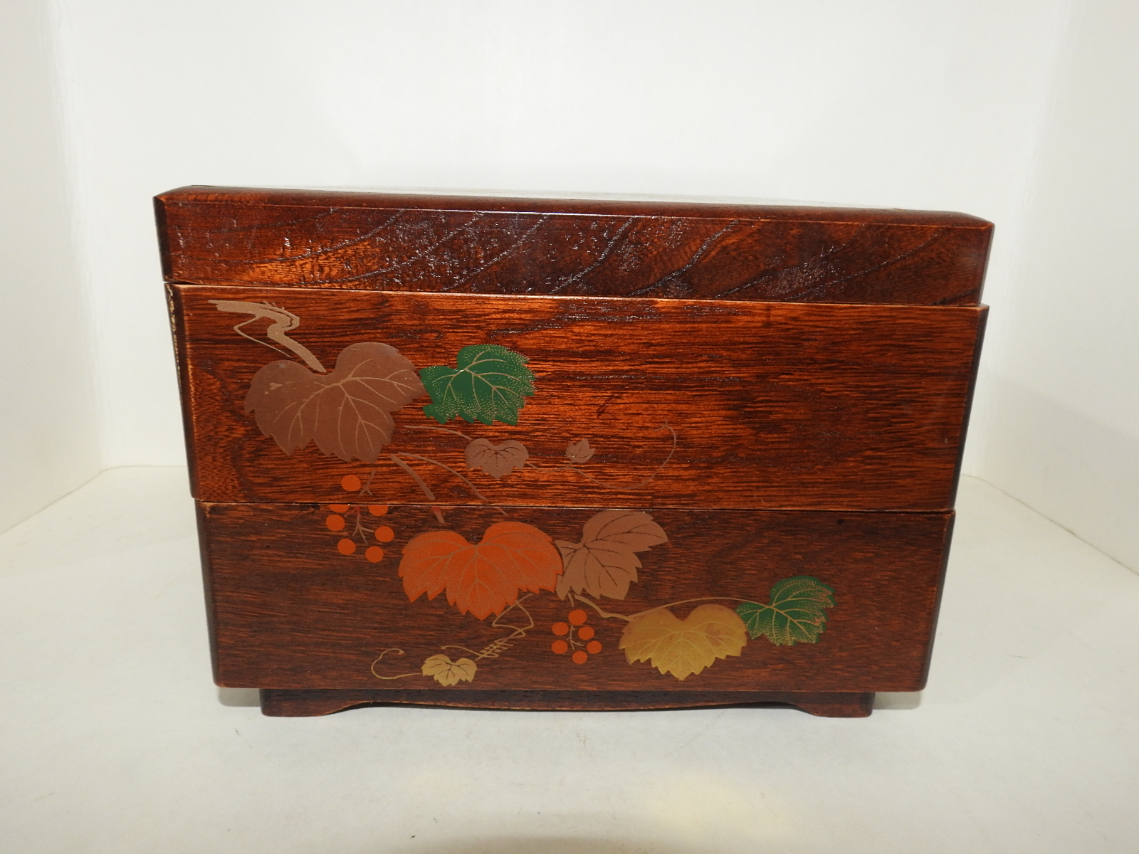 미사용 원목나무에 금채포도문 이단합