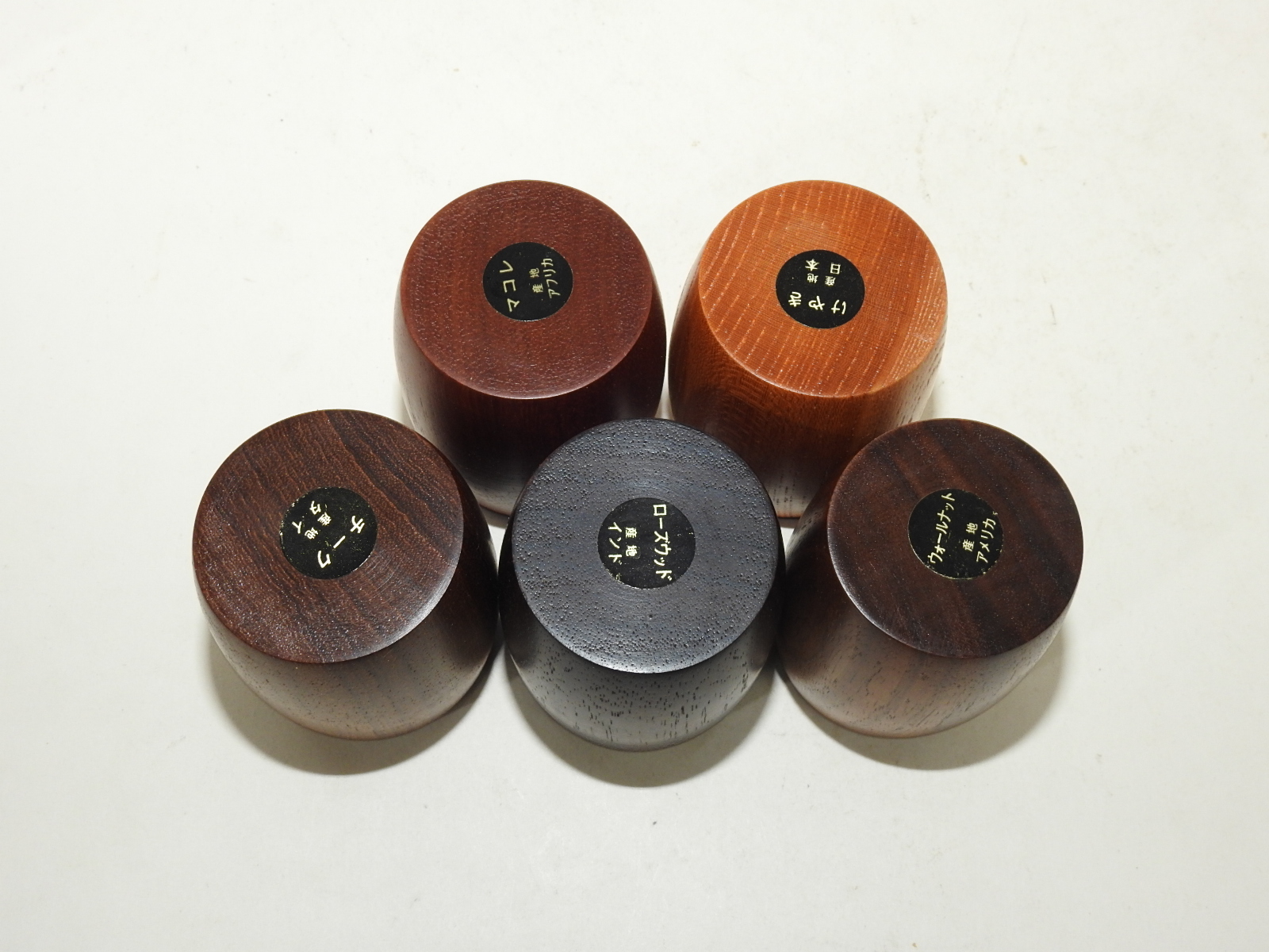 미사용 원목나무 잔 5점셋트