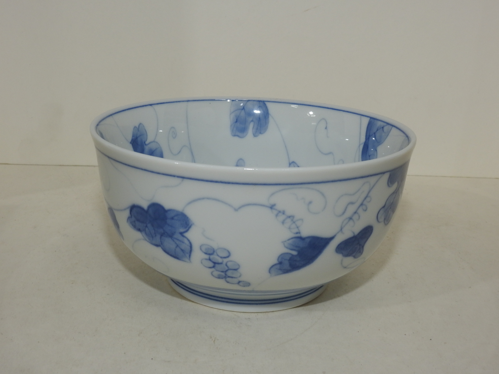 청화백자 포도문 완