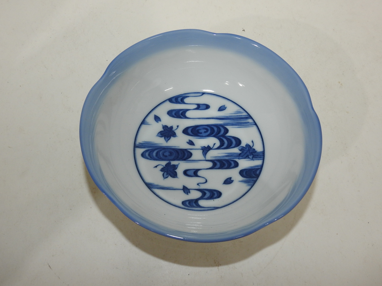 미사용 이마리 청화백자추상화문 화형완 5점셋트