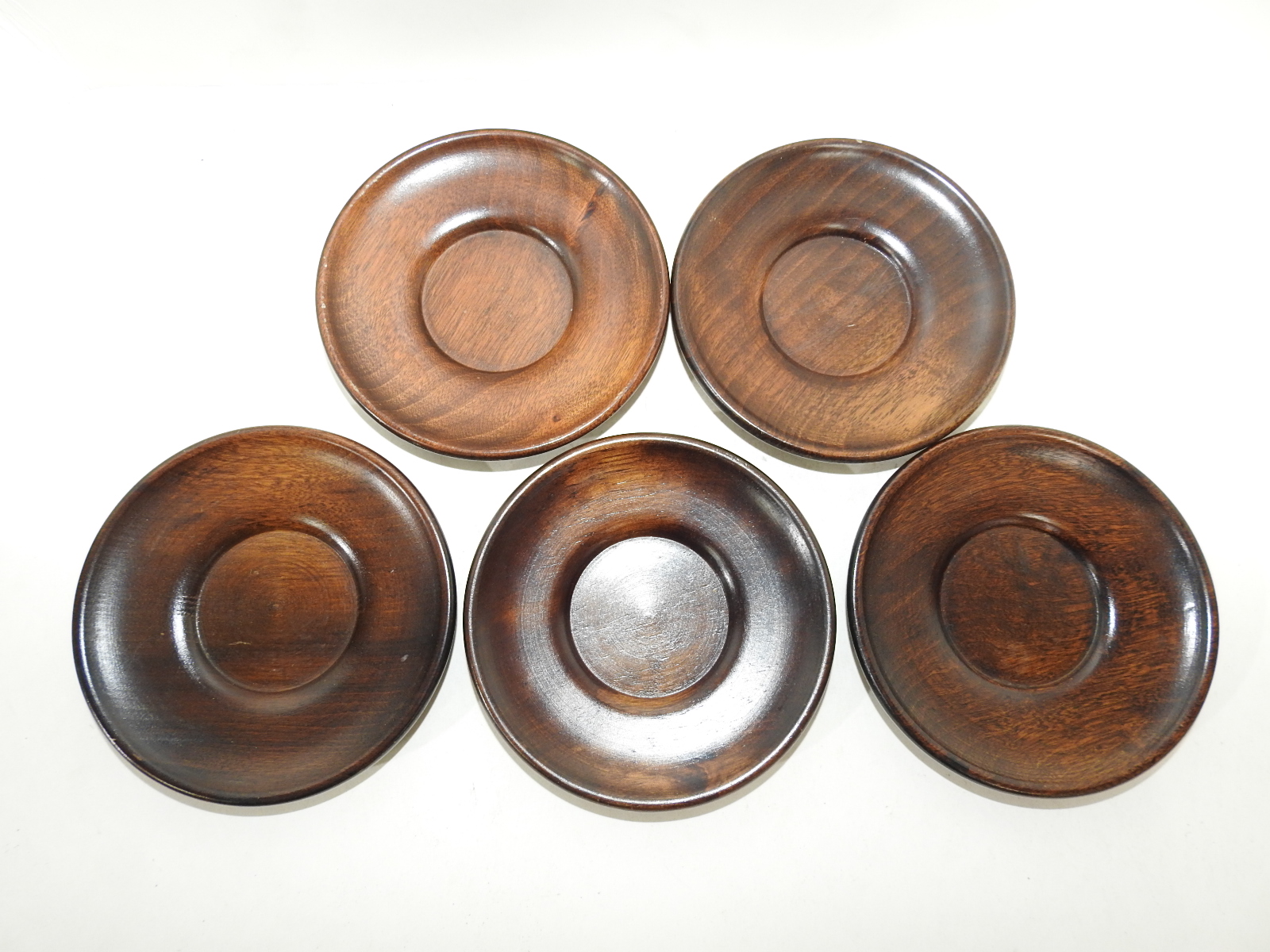 원목나무로된 차탁 5점셋트