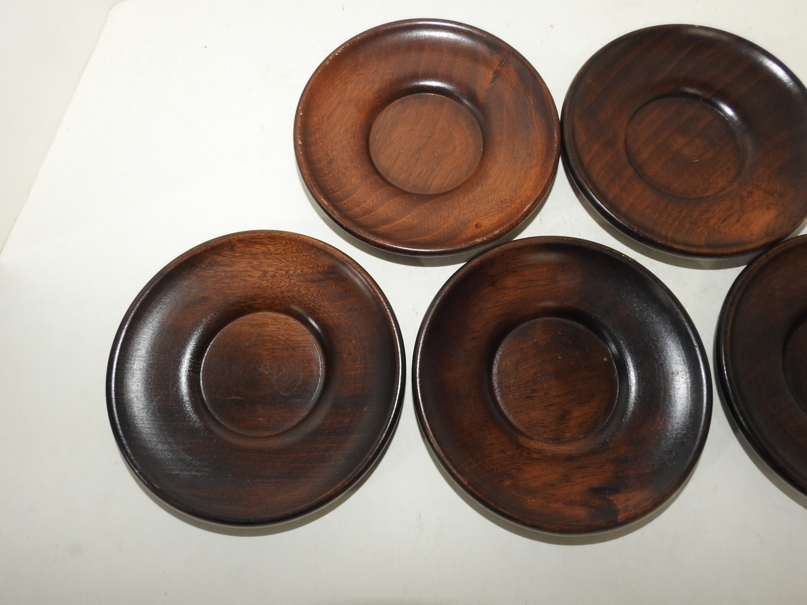 원목나무로된 차탁 5점셋트