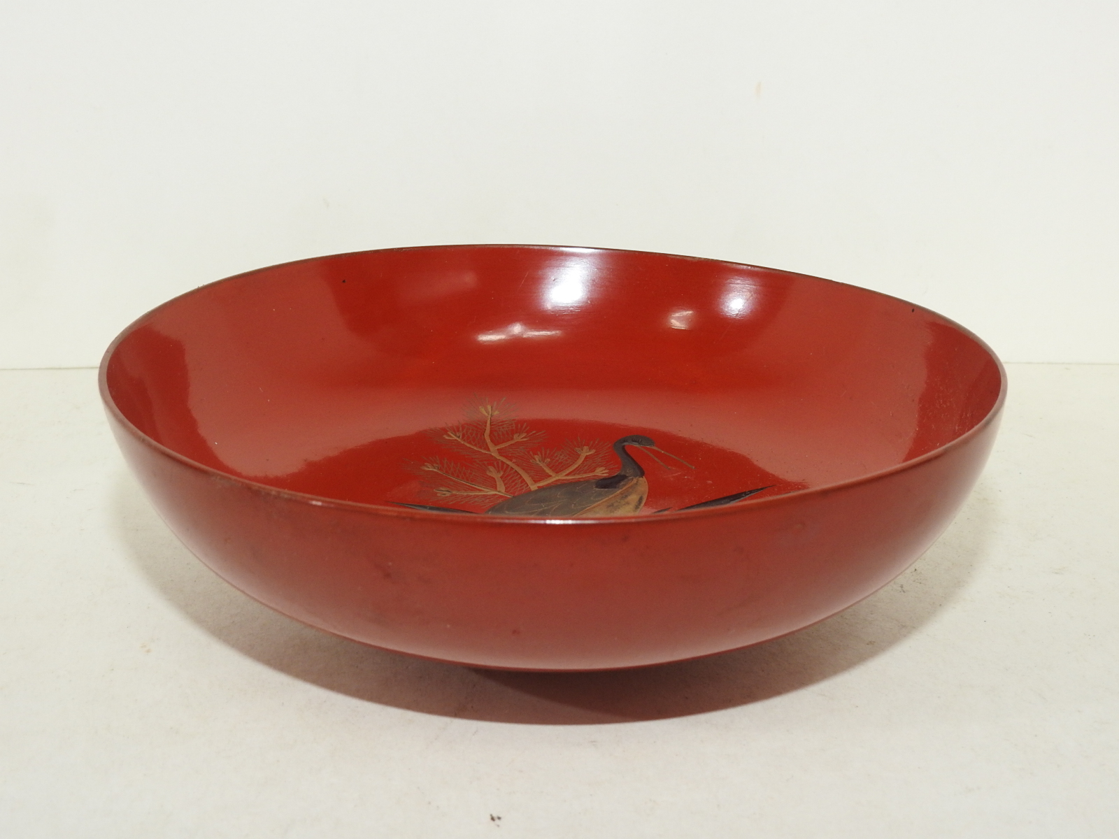 연대가좋은 나무에 금채노송학문그림이 있는 완 4점