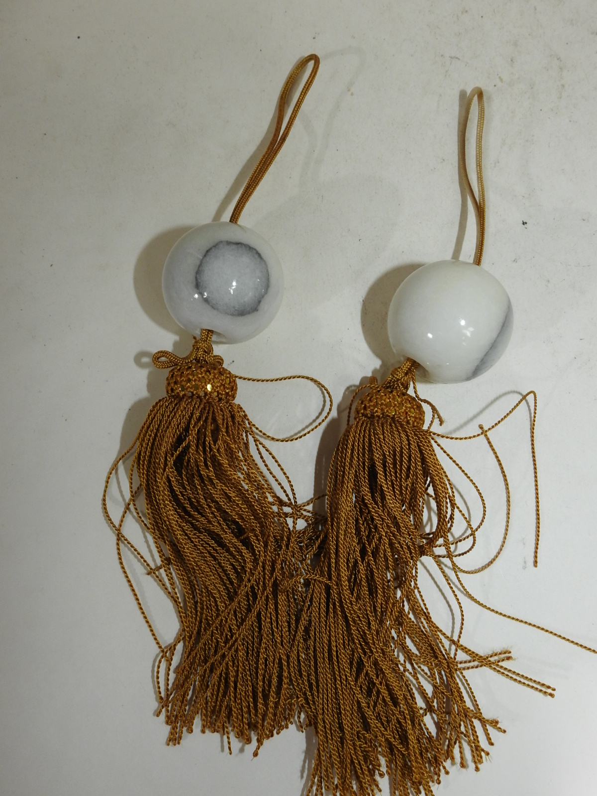 백대리석 돌로된 추 1쌍