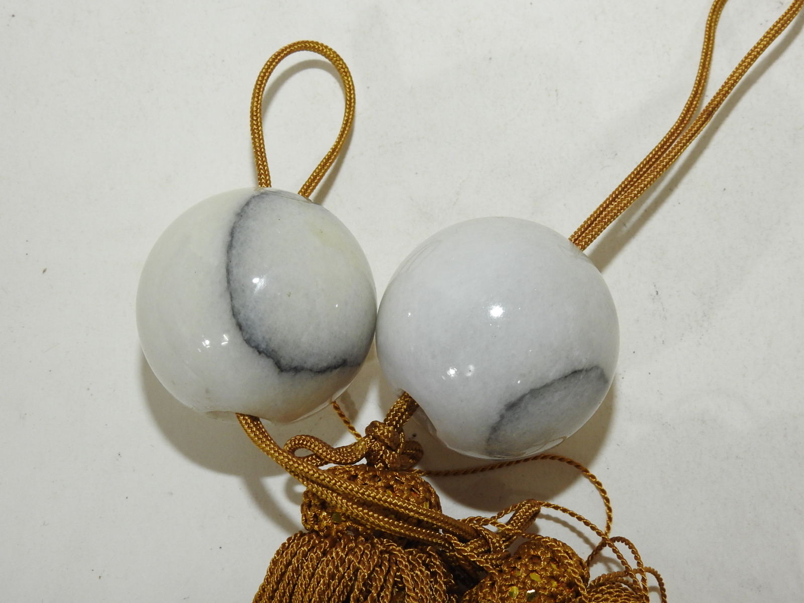 백대리석 돌로된 추 1쌍