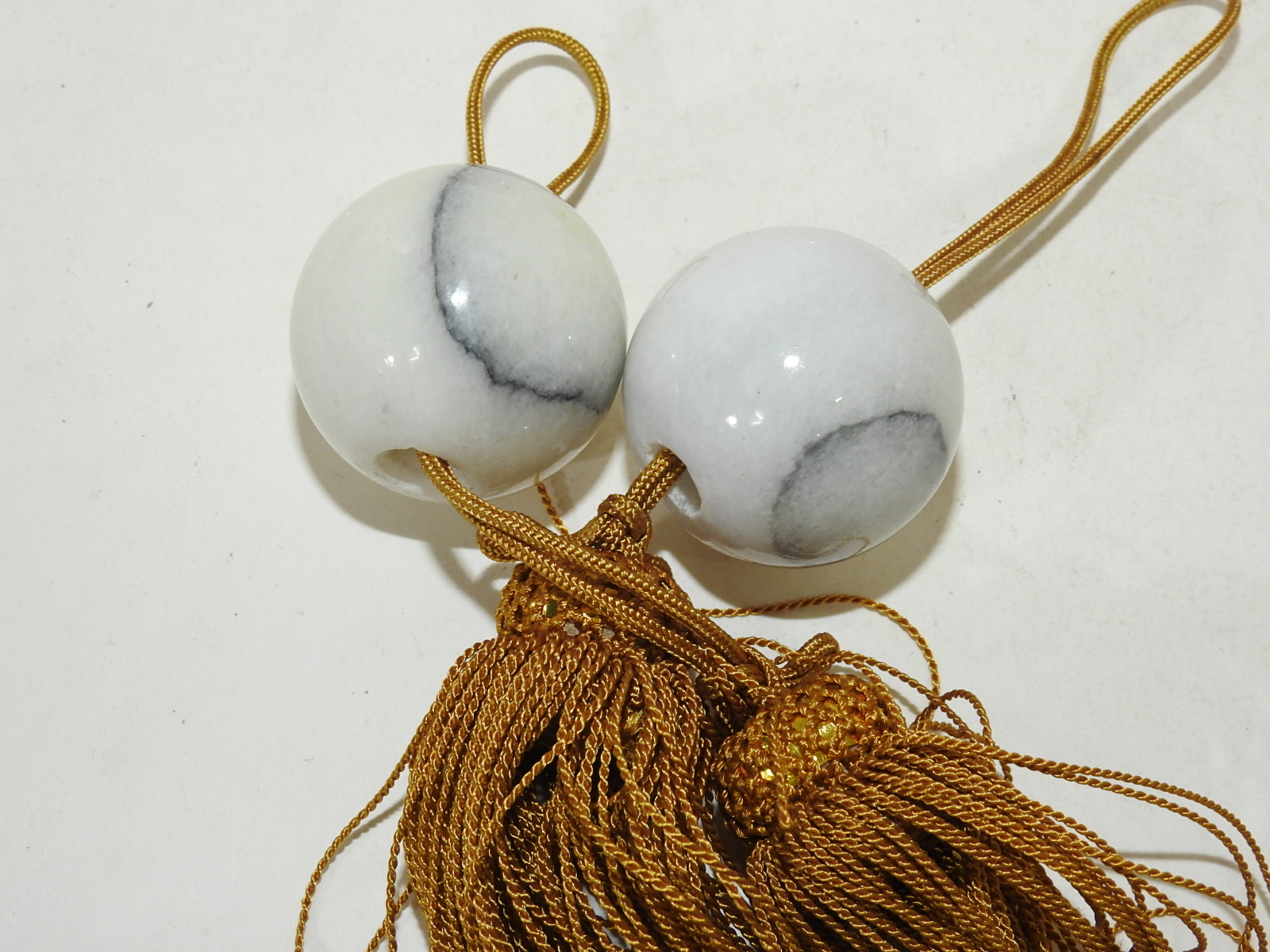 백대리석 돌로된 추 1쌍