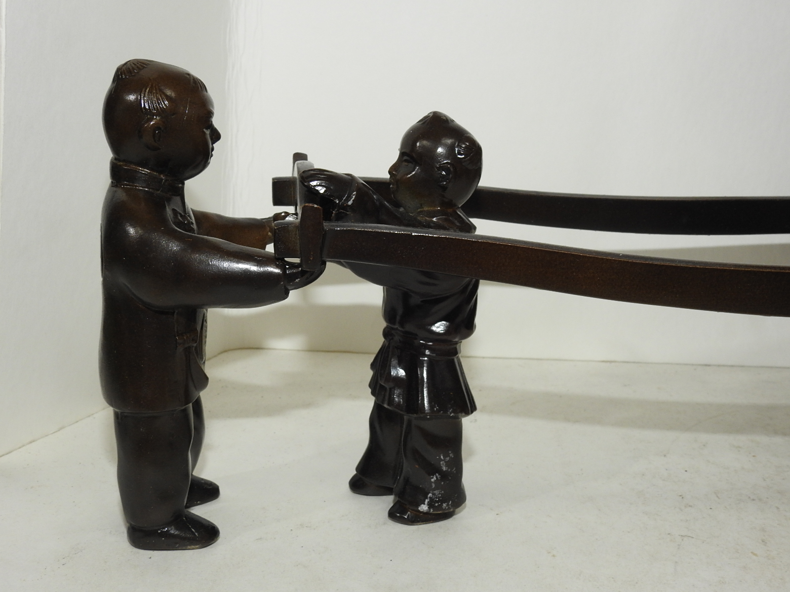 청동으로된 대형크기의 동자마차 호