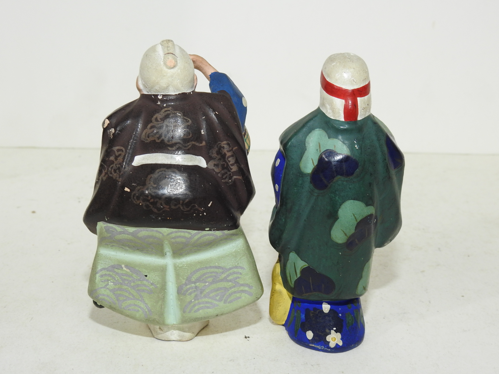 청자 도자기 인형 2점