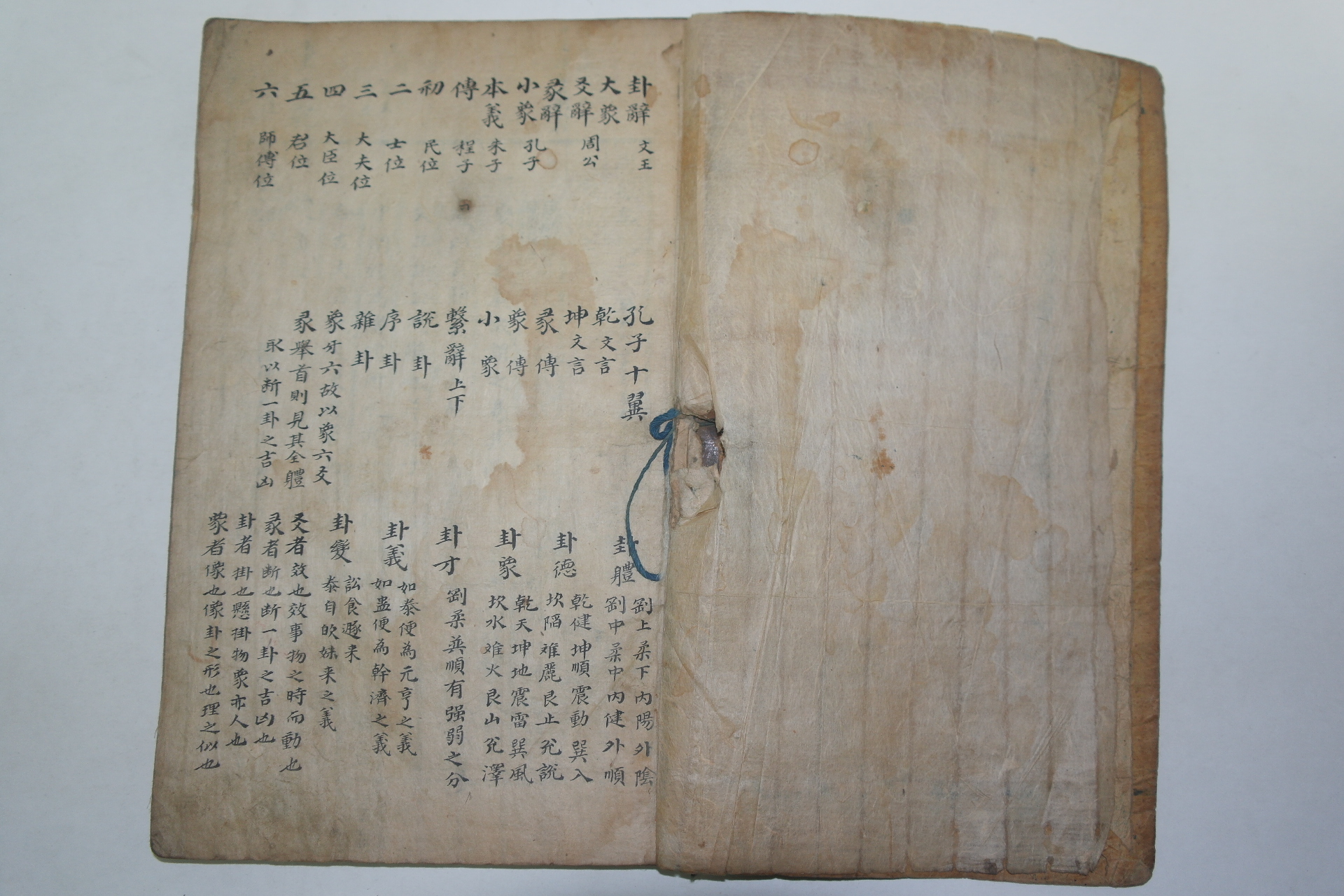 300년이상된 고필사본 강보용 주역(周易) 3책완질