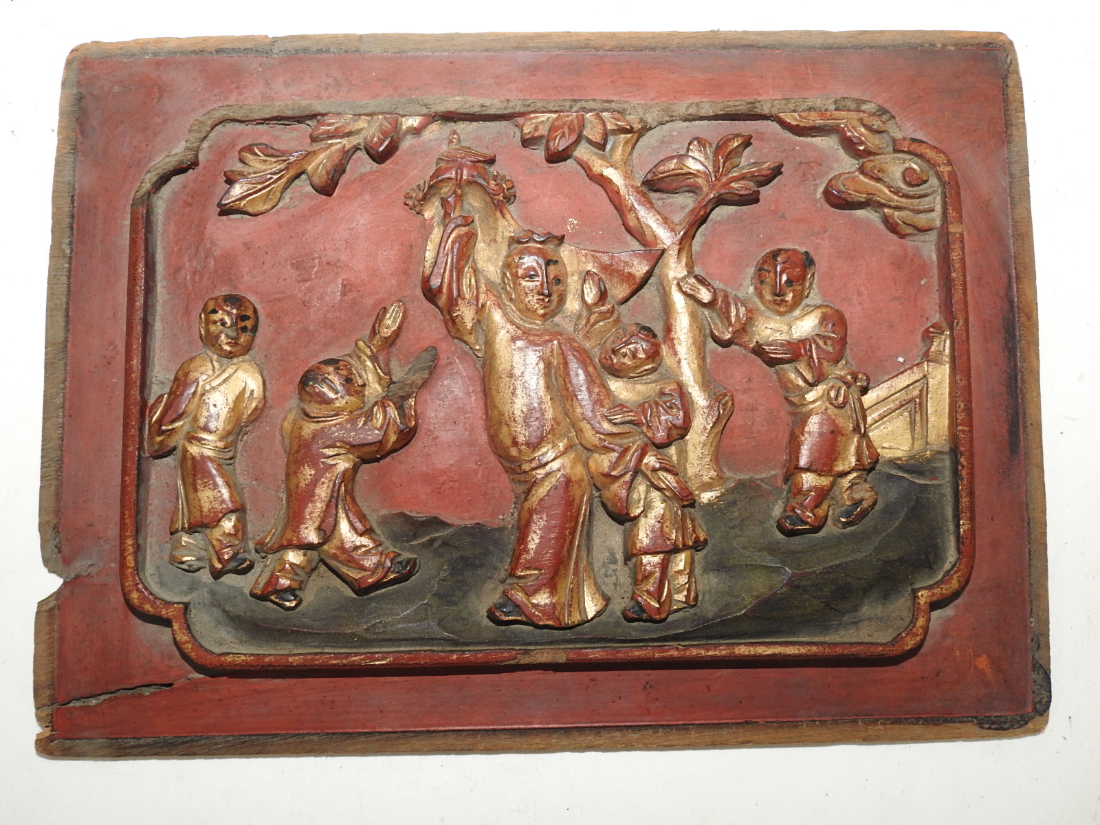 연대가좋은 원목나무에 신선조각판