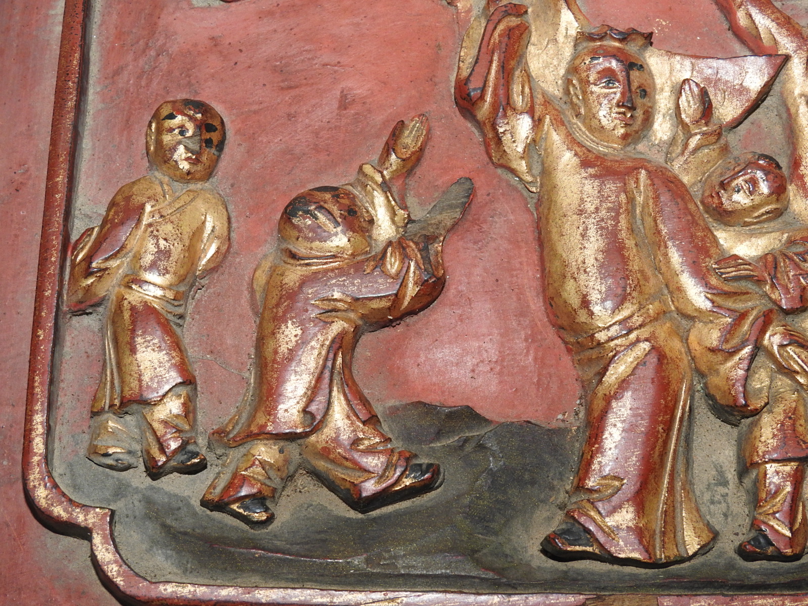 연대가좋은 원목나무에 신선조각판