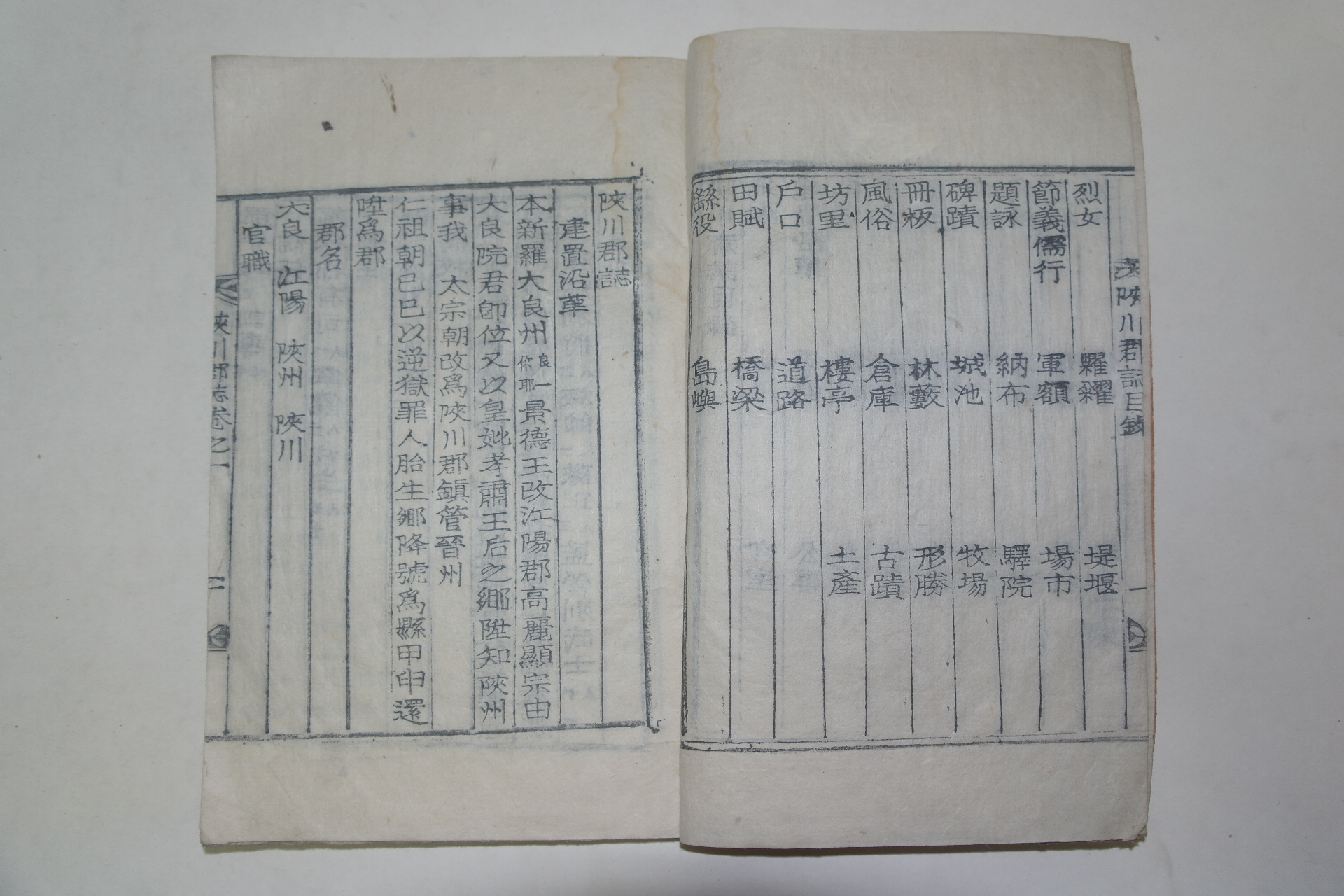 1936년 목활자본 합천군지(陜川郡誌)권1  1책