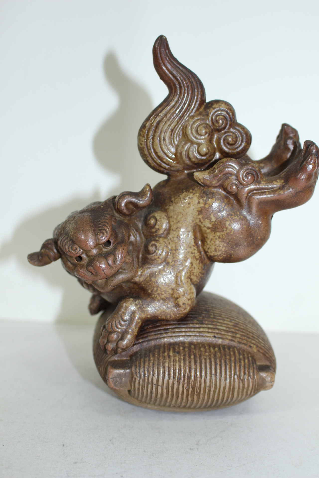 연대좋은 시가라끼(信樂) 청자 해태 조각상