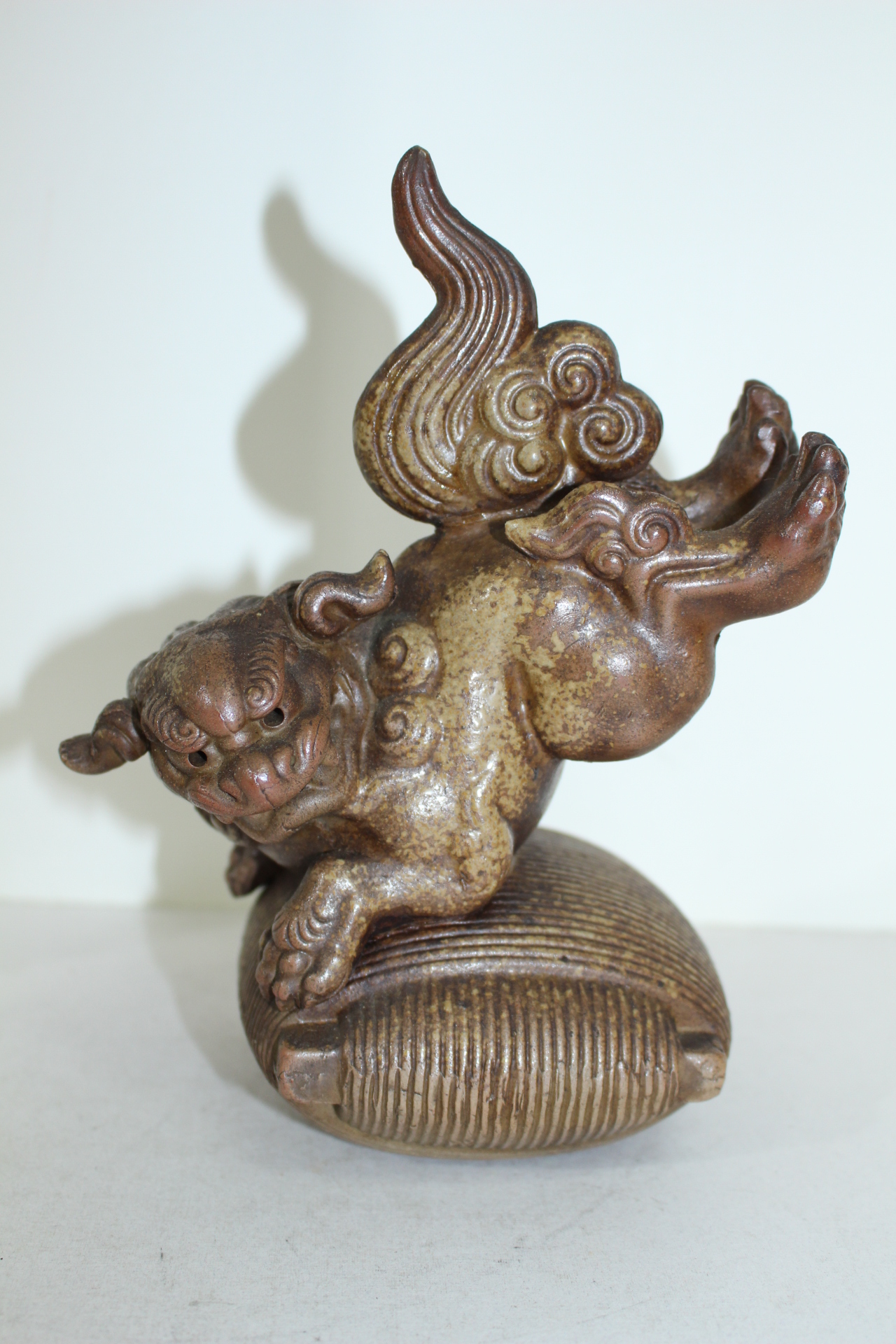 연대좋은 시가라끼(信樂) 청자 해태 조각상