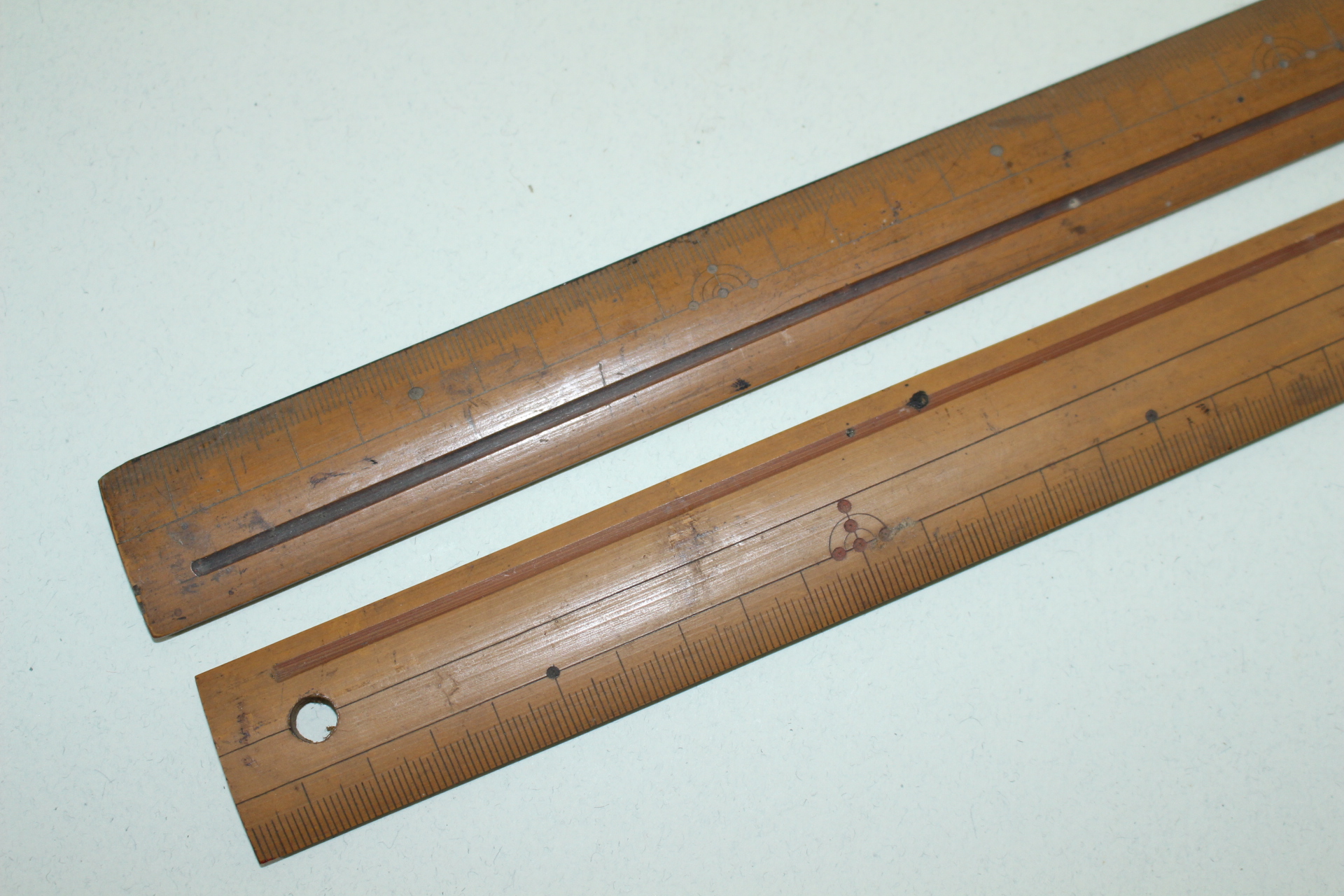 근대사 대나무 자 2점