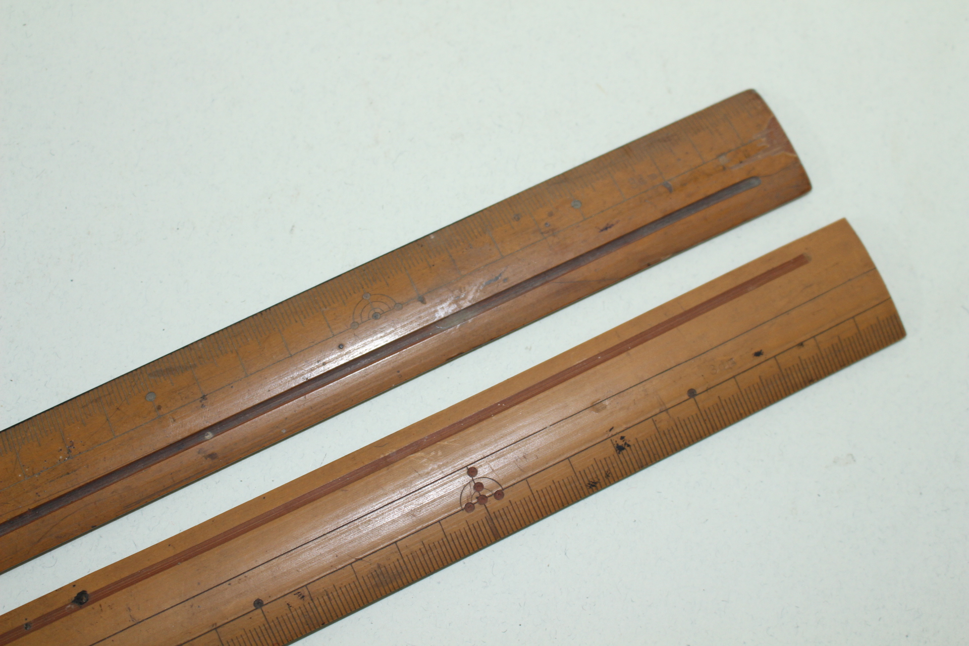 근대사 대나무 자 2점