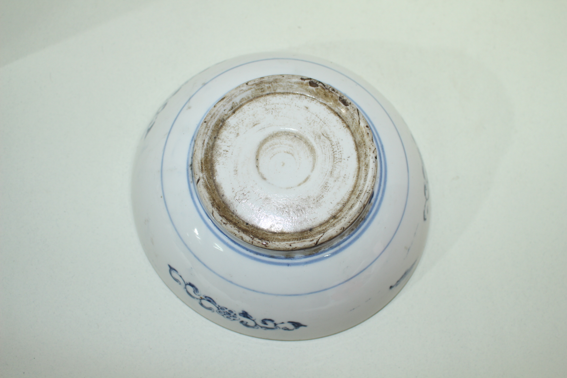 연대가좋은 청화백자단풍잎문 대완