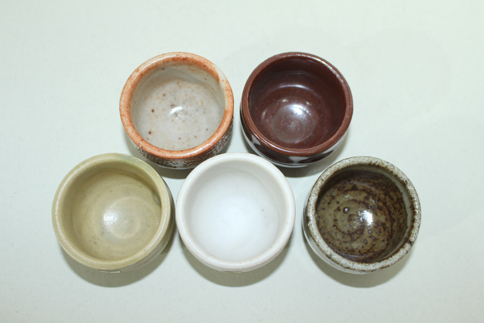 사이즈좋은 청자잔 5점