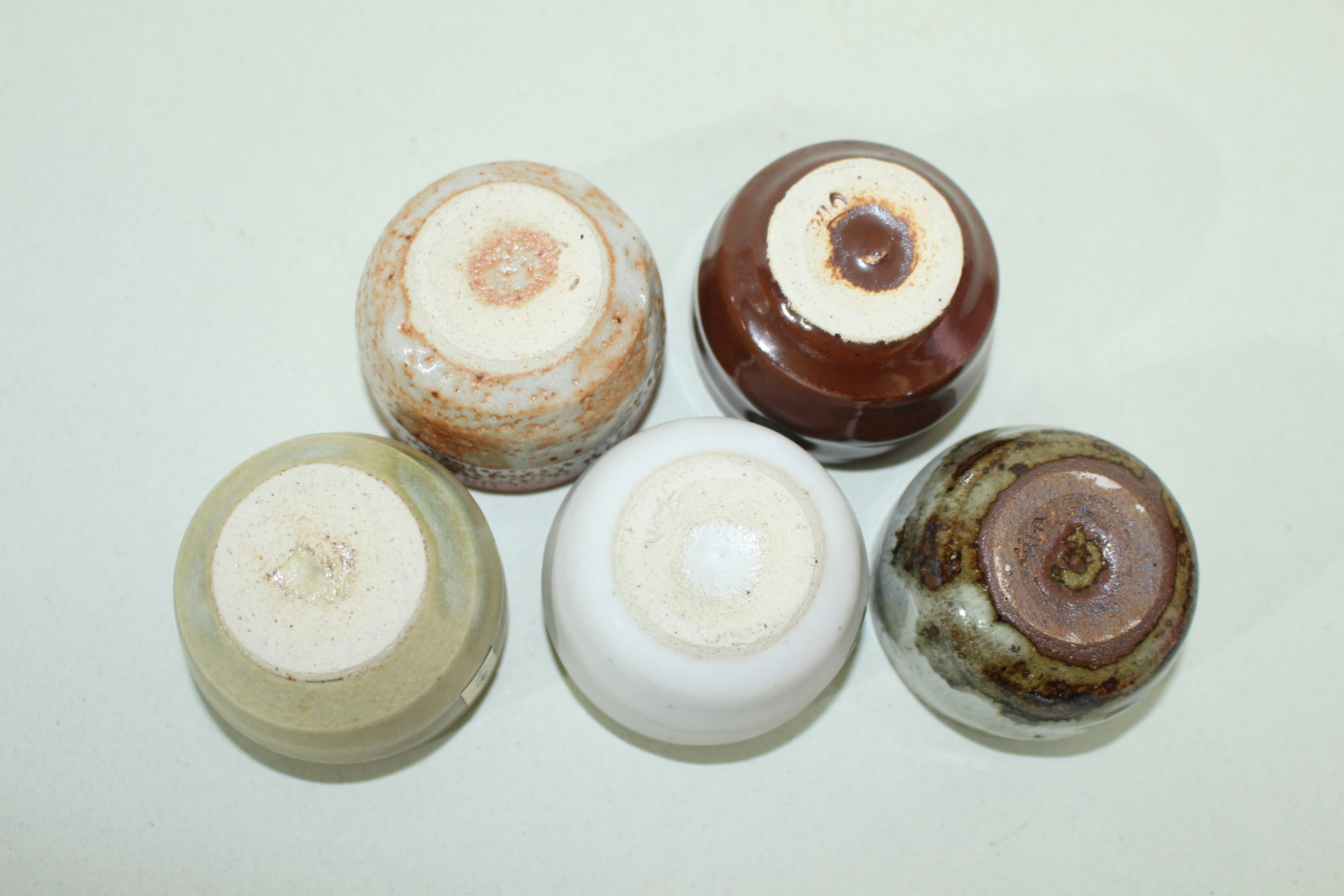 사이즈좋은 청자잔 5점