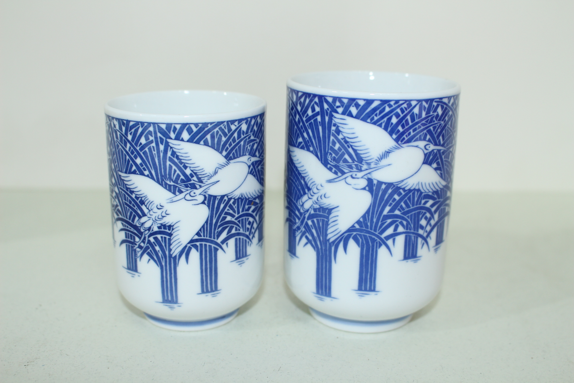 철산(哲山) 청화백자 조화문 부부잔셋트