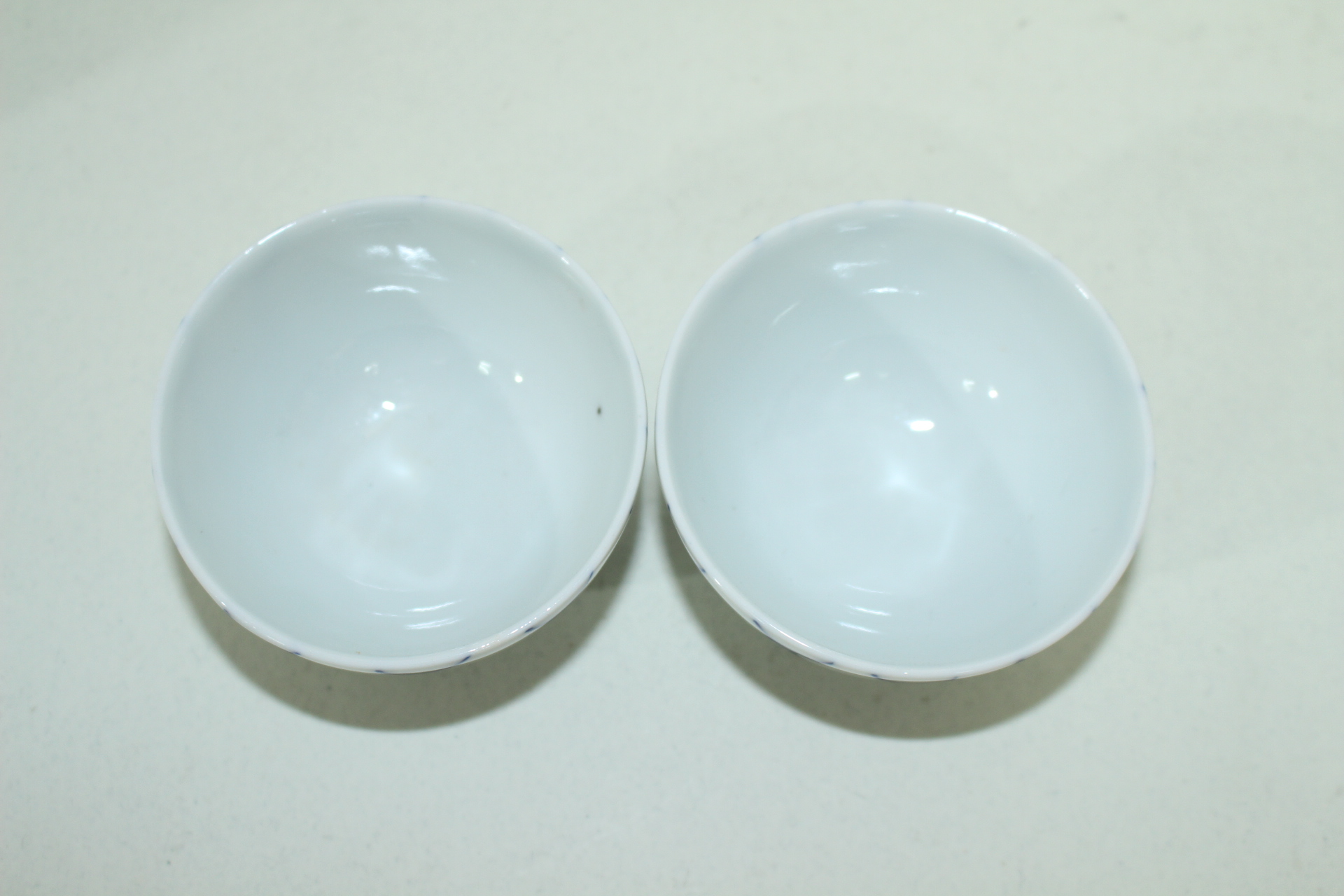 연대가좋은 청화백자 그물문 잔2점