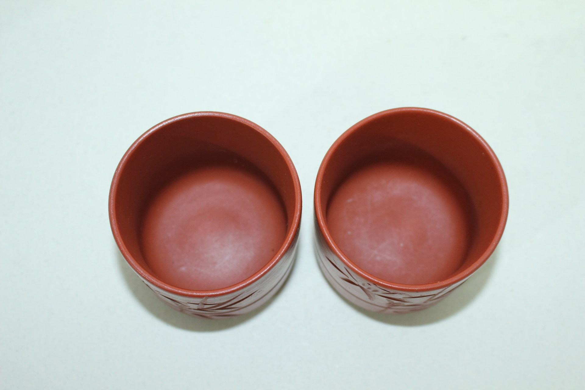 자사도자기 음각화문 잔 2점