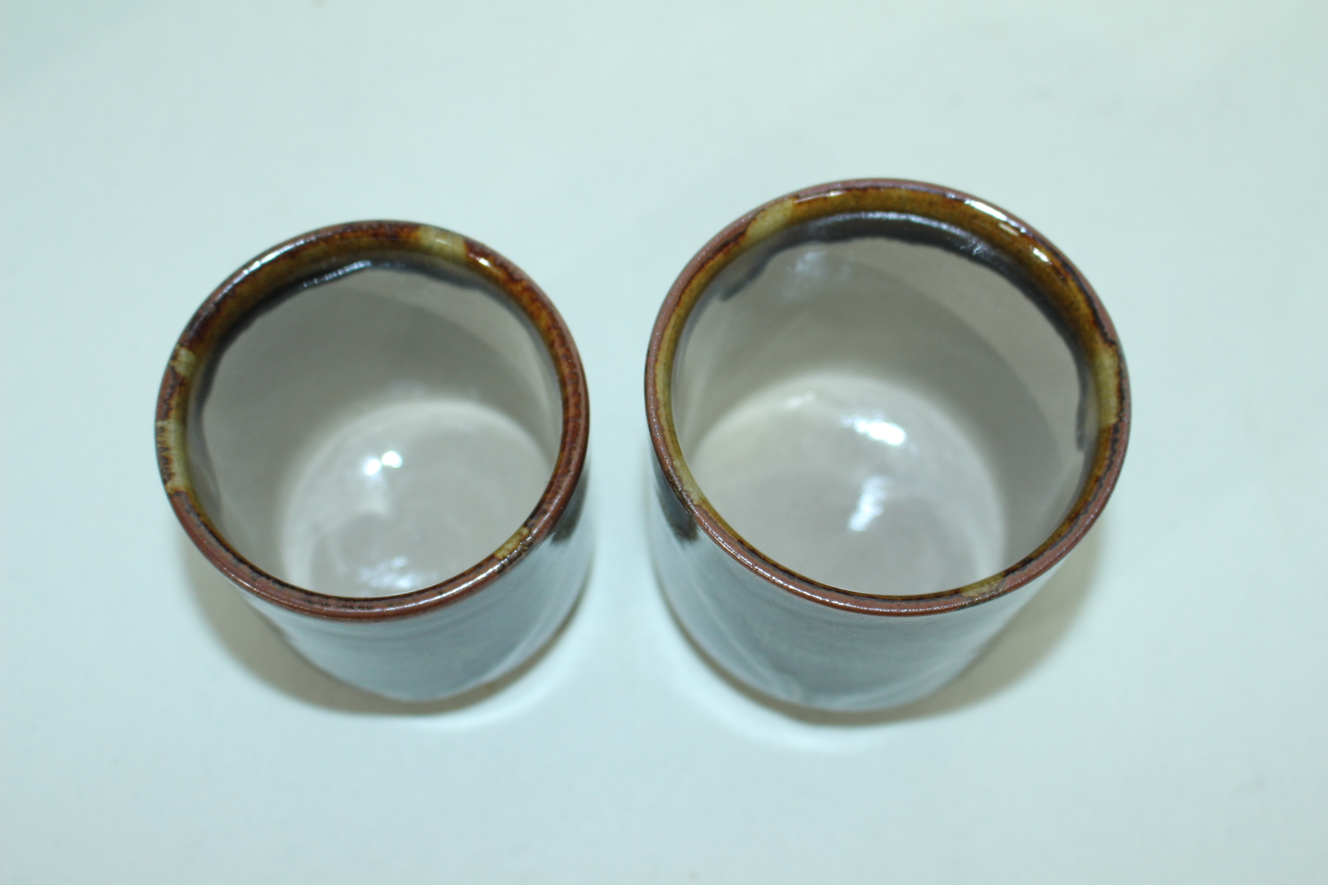 흑유청자 덴모꾸 부부잔셋트