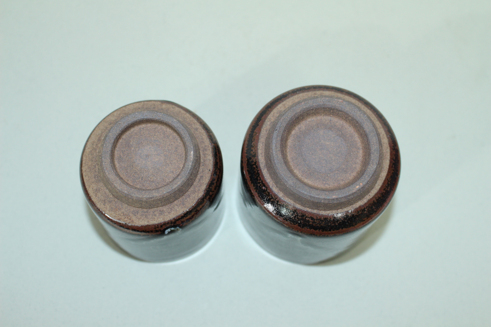 흑유청자 덴모꾸 부부잔셋트