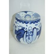 명품-청화백자 도인문 수통