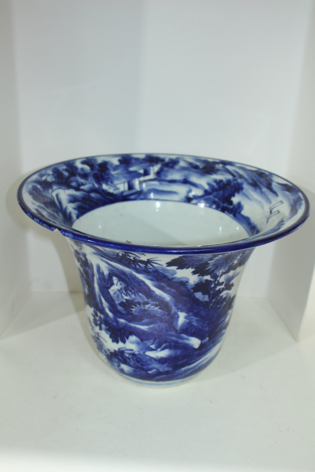 에도시기 양촌고이마리 청화백자 산수문 대호