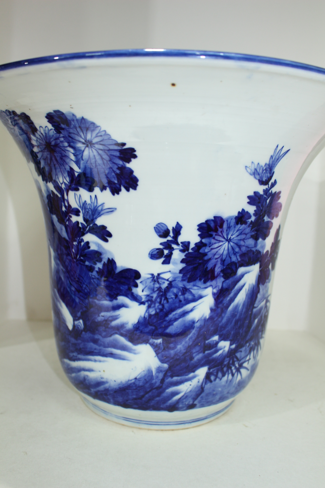 에도시기 양촌고이마리 청화백자 산수문 대호