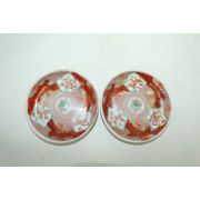 연대가좋은 진사백자금채동자문 완 2점