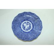 100년이상된 청화백자추상화문 화형완