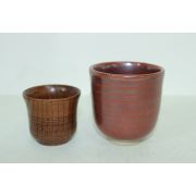 진사청자통잔 과 괴목나무 잔