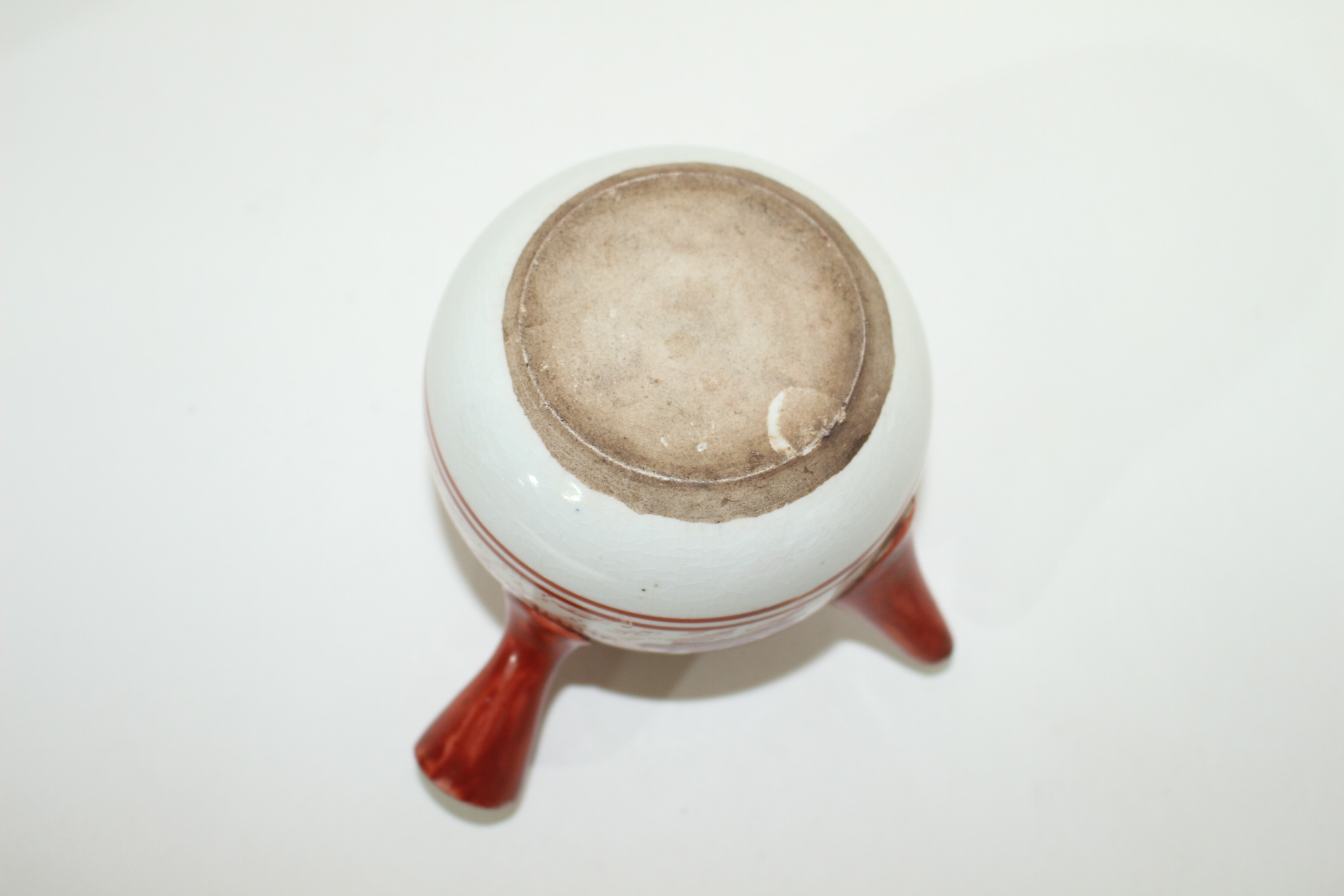 에도시기 고구다니 진사금채화문백자 다관