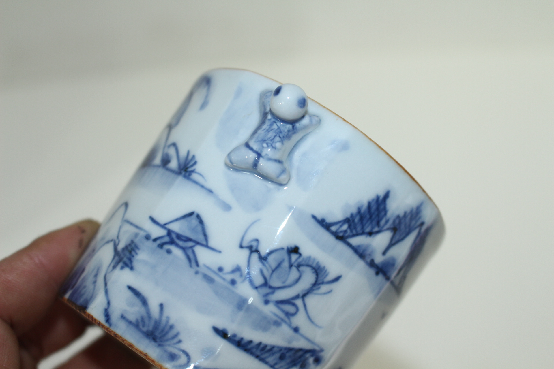 이마리 청화백자 동자 잔