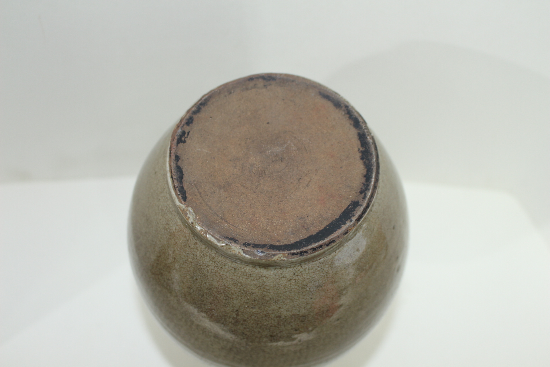 에도시기 흑유청자 줄문 주병