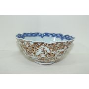 연대가좋은 고이마리 청화백자철화용화문 화형대완