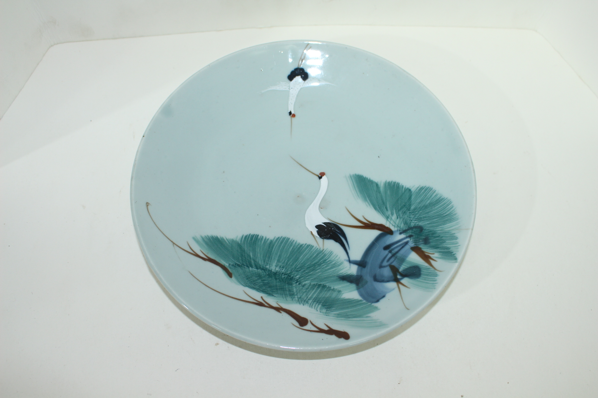 100년이상된 청화백자 노송학문 대완