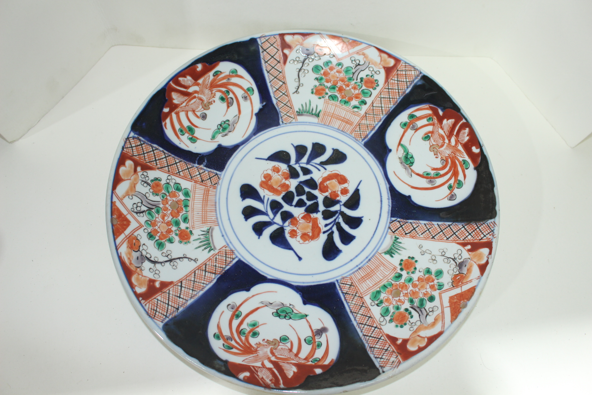 연대가좋은 청화백자진사화문 대완