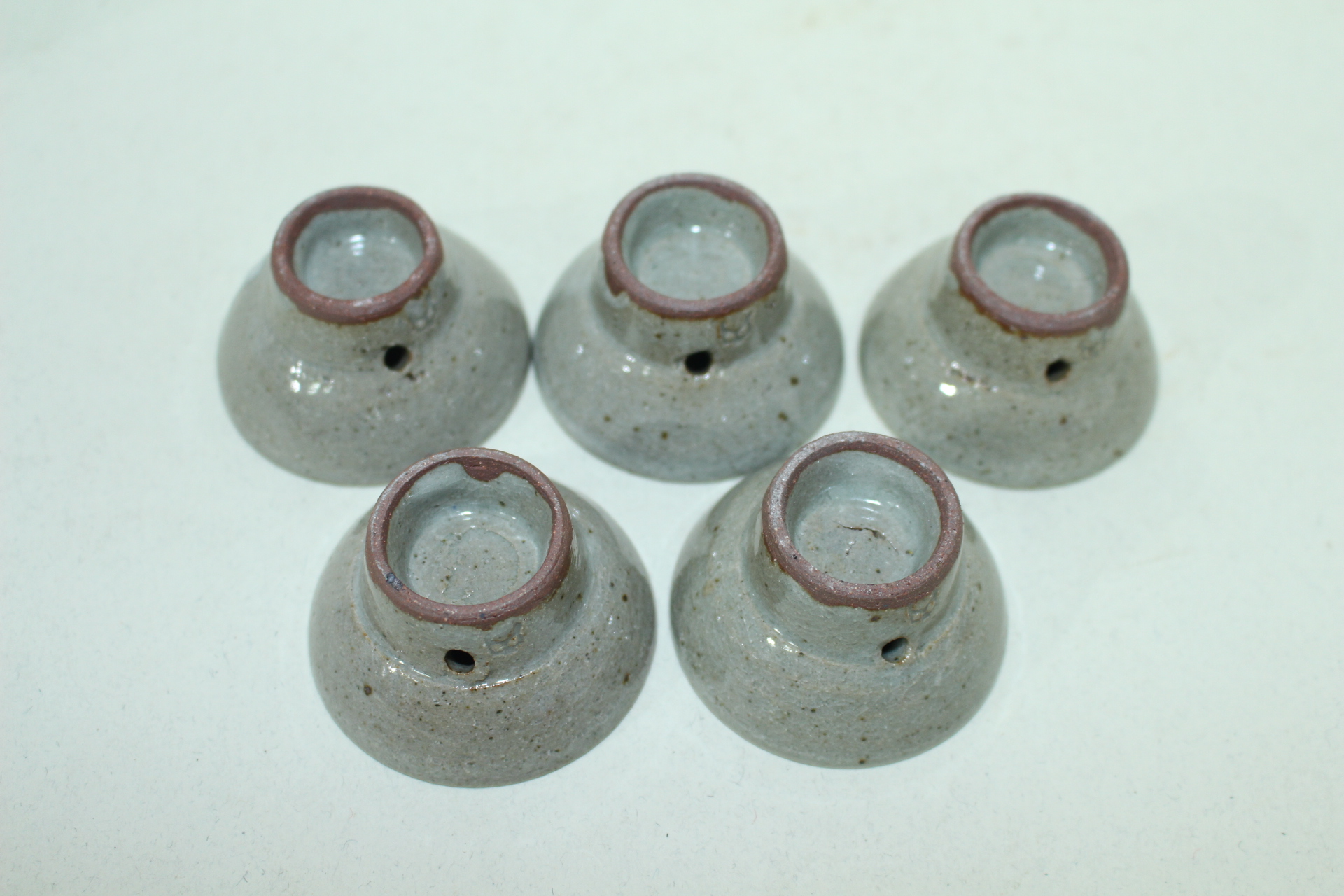 희귀청화백자문자문 영원히 차지않는 잔 5점셋트