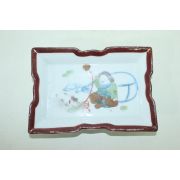 연대가좋은 청화백자진사복신문 사각완