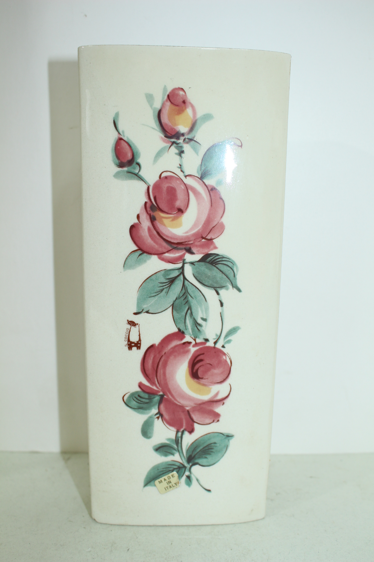 이태리산 청자화문 걸이형 화병