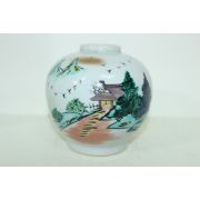 구다니 청화백자진사산수문 호