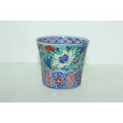 오채백자 화문 통잔