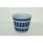 이마리 청화백자 추상문 통잔